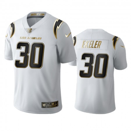 Camiseta Hombre NFL Los Angeles Chargers Austin Ekeler 30 Golden Limited Blanco